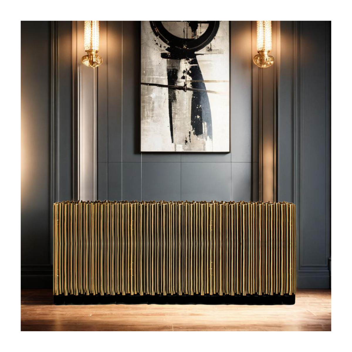 Pipeline Gold Console Table